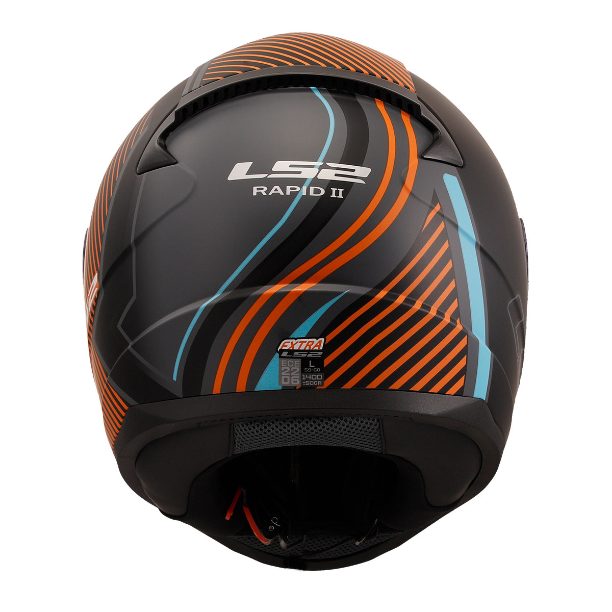 LS2 RAPID 2 EXTRA KAPALI KASK MAT GRİ - NEON TURUNCU